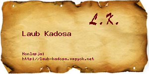 Laub Kadosa névjegykártya
